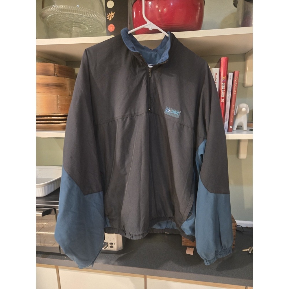 VNTG Sun Mountain Cumulus sports black and turquoise windbreaker jacket Size XL